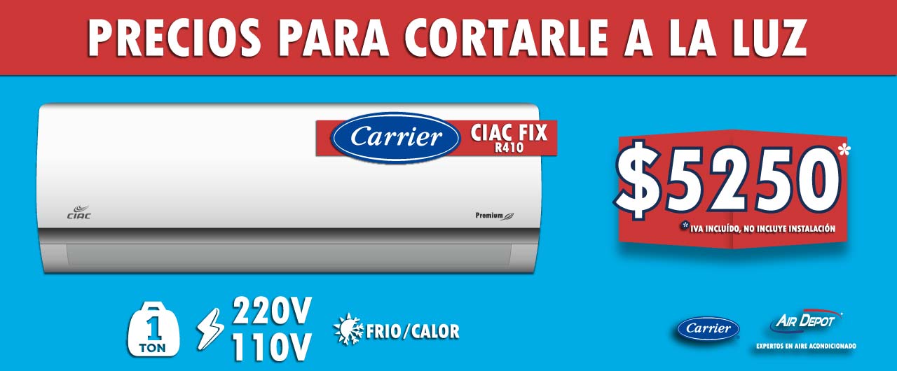 AIRDEPOT || Minisplit Carrier CIAC Fix (53FXQ). La mejor opción Carrier a bajo costo.